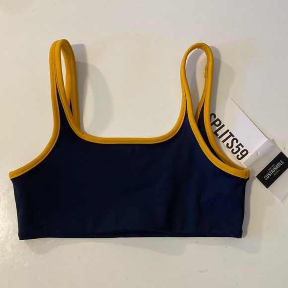 NWT Splits59 Cait Recycled Techflex Bra Indigo/Marigold XS - Picture 3 of 9